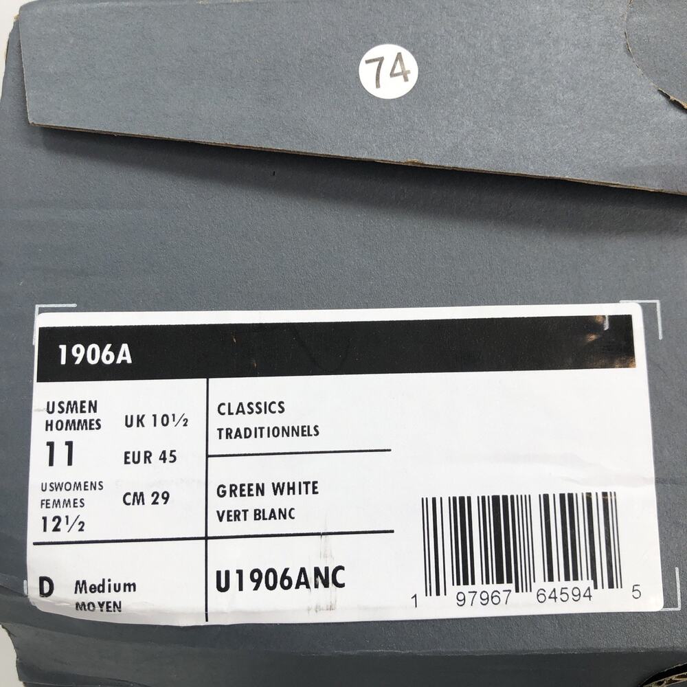New Balance 1906A Unisex W12.5/M11 Green Mesh Lace Up Casual Sneaker - Picture 3 of 14